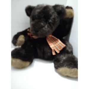 Just Friends Brown Teddy Bear W/Scarf 12" Plush Stuffed Animal 1999 Vtg